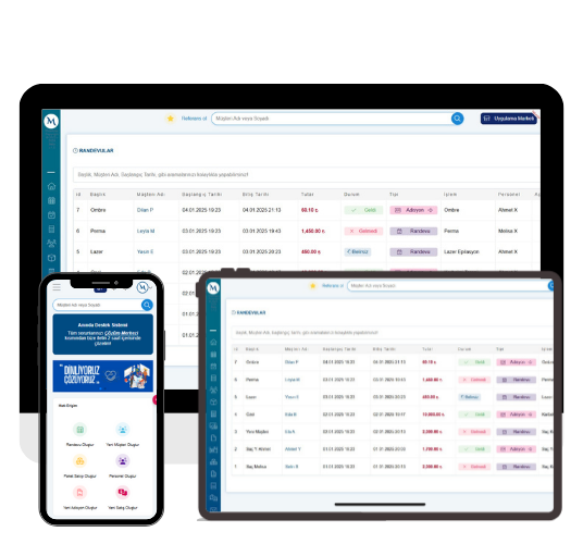 #1 Güzellik Salonu Yönetim Yazılımı